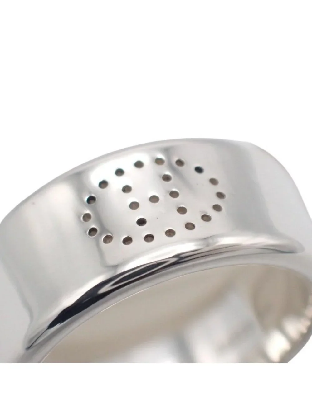 Hermes Eclipse Ribbon Ring 925 Sterling Silver Logo